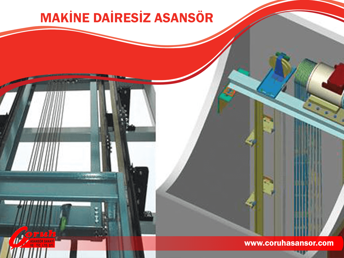 Makine Dairesiz Asansör